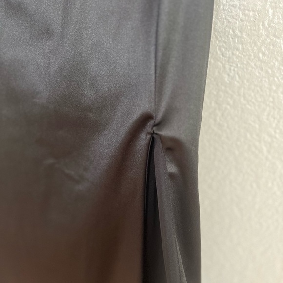 Starlet Vibes Black Satin Strapless Mermaid Maxi Dress - Picture 10 of 10